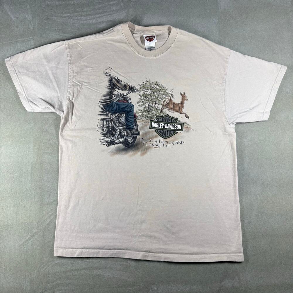 Vintage‎ 2007 Harley Davidson Montgomery AL Chasing Tail T Shirt USA XL